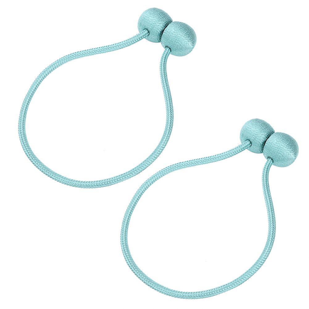 2Pcs Strong Magnetic Curtain Tiebacks Tie Backs Buckle Holder Holdbacks Window Decorative Accessories(BlueGreen )