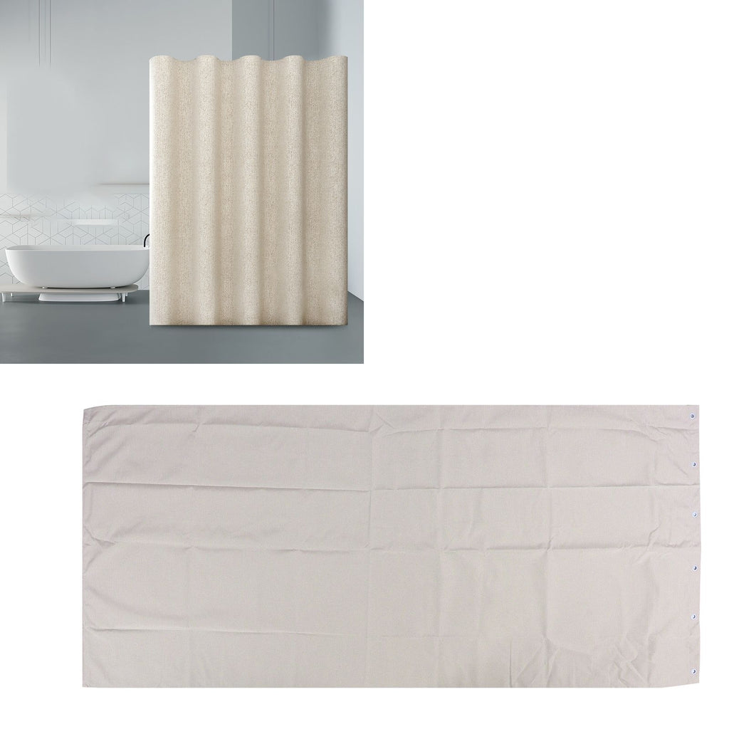 Shower Curtain Polyester Fabric Waterproof Thicken Bath Curtain Partition for BathroomBeige 80x180cm