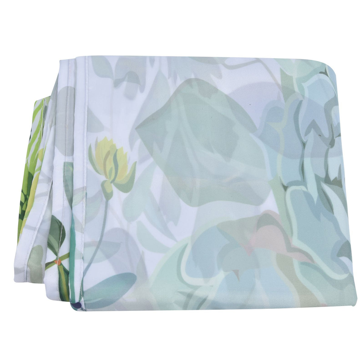 Shower Curtain Simple Style Plant Leaves Pattern Bathroom Shower Partition Curtain with Hooks Curtain for Home Hotel