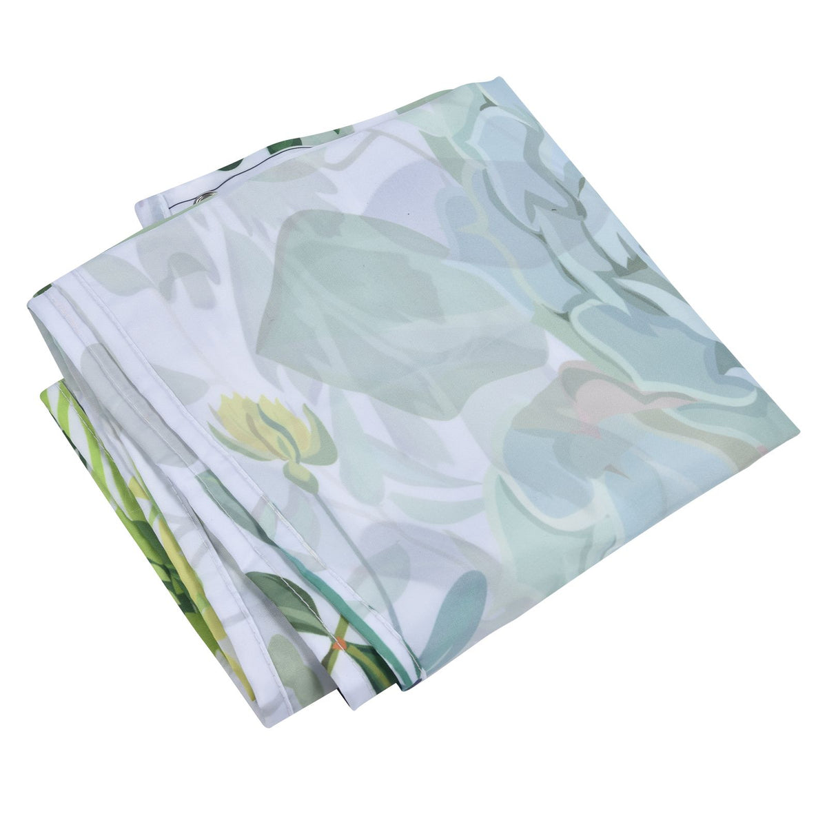 Shower Curtain Simple Style Plant Leaves Pattern Bathroom Shower Partition Curtain with Hooks Curtain for Home Hotel