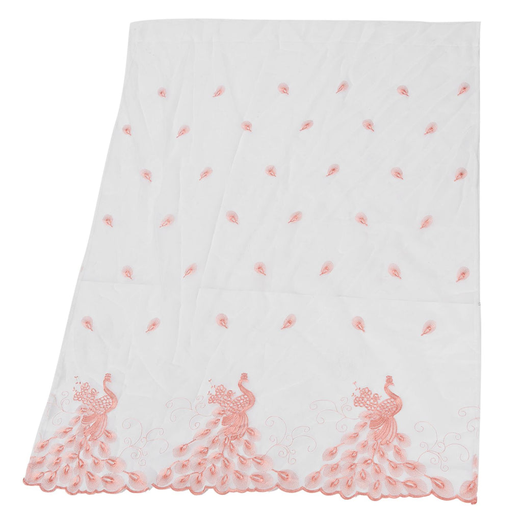 Curtain Peacock Embroidered Pattern Window Screening Curtain for Living Room Bedroom