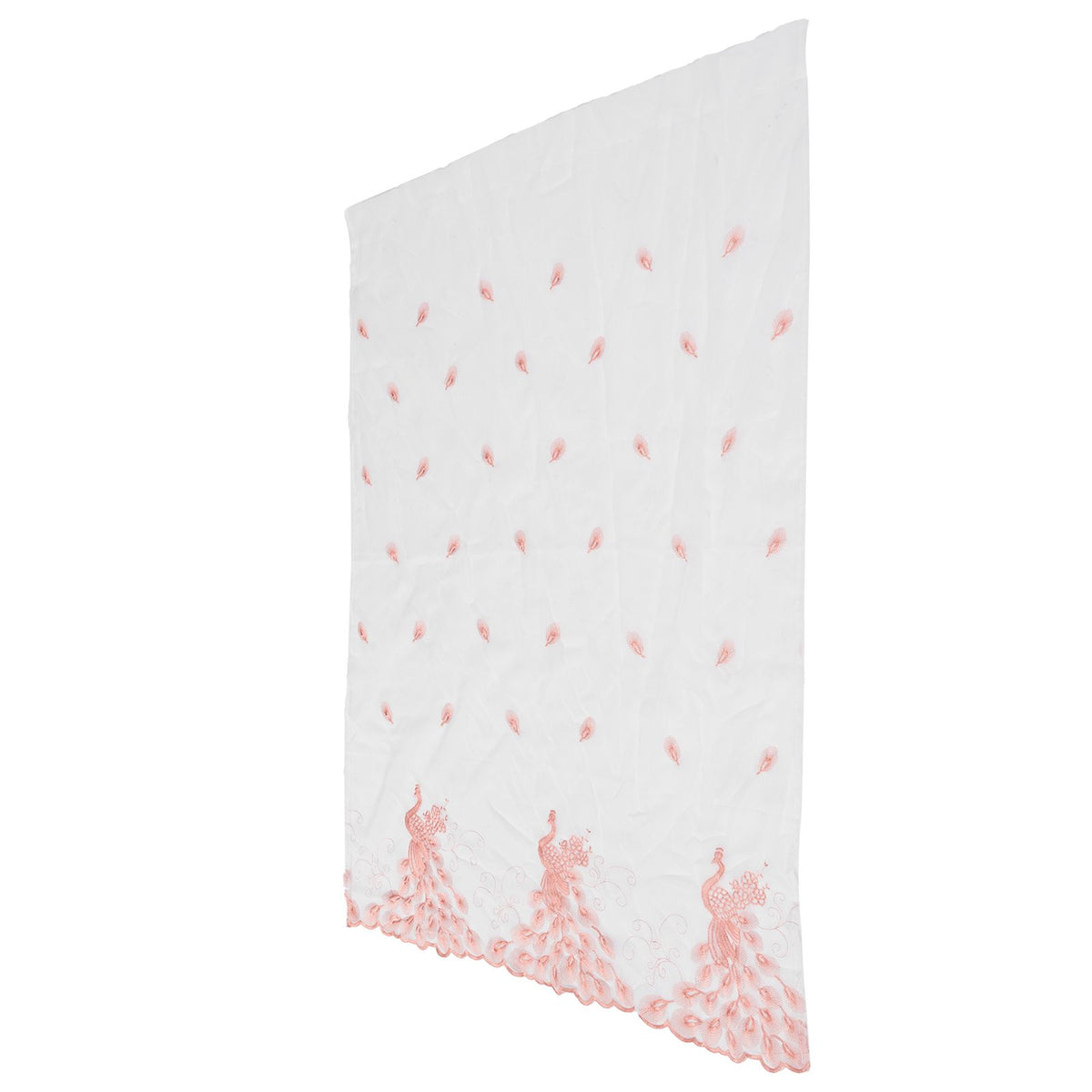 Curtain Peacock Embroidered Pattern Window Screening Curtain for Living Room Bedroom