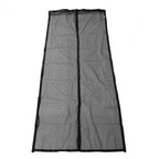 Magnetic Closure Mute Door Curtain Household Anti Bugs Door Curtain Screen with Hook and Loop Solid Black Hook 90x210