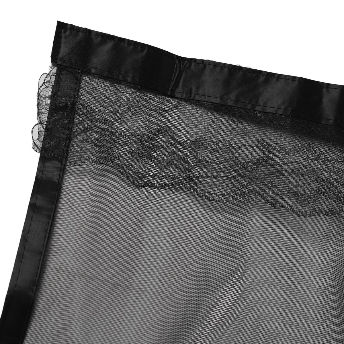 Magnetic Closure Mute Door Curtain Household Anti Bugs Door Curtain Screen with Hook and Loop Solid Black Hook 90x220