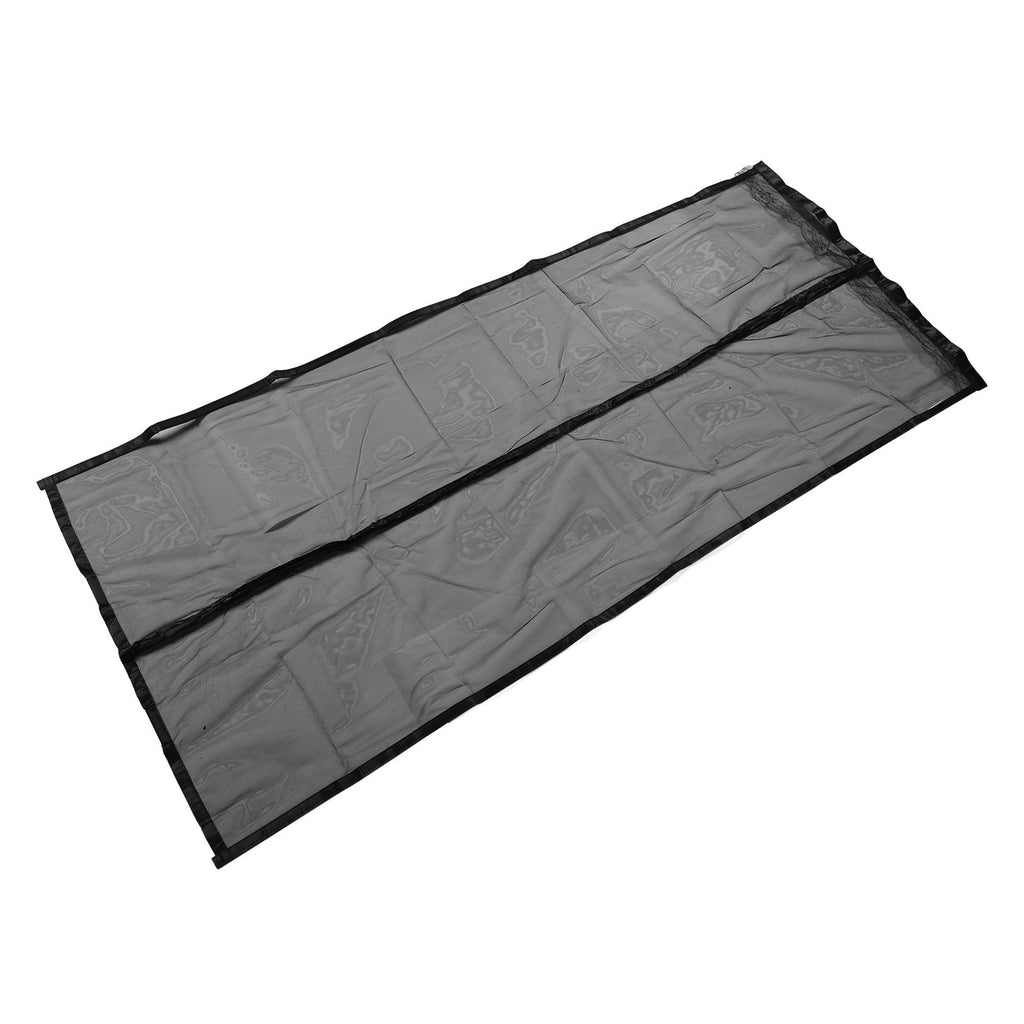 Magnetic Closure Mute Door Curtain Household Anti Bugs Door Curtain Screen with Hook and Loop Solid Black Hook 90x220