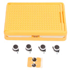 Rolling Toy Storage Bin Toy Storage Organizer Bin with Lid Wheels Children Building Blocks Organizer Orange