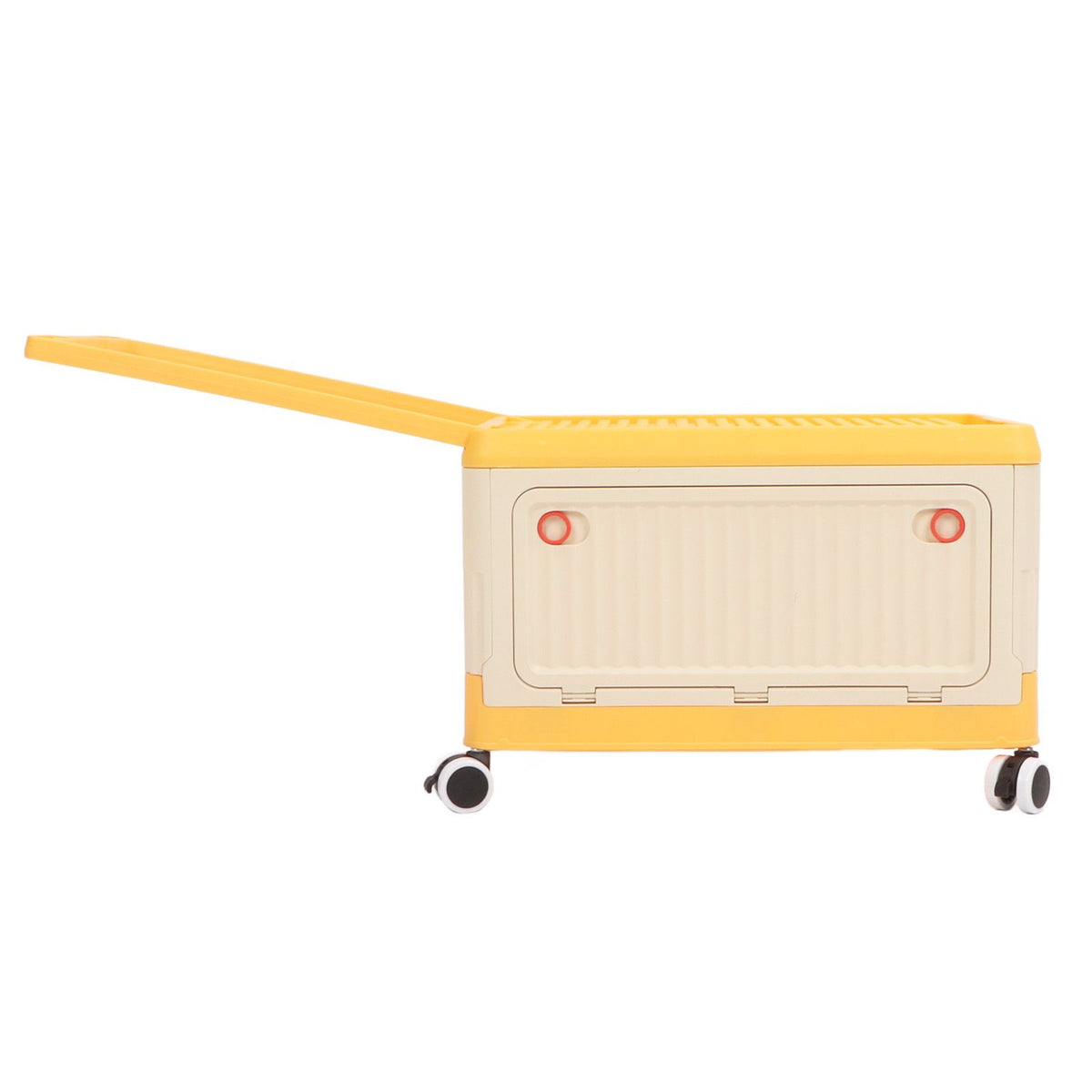 Rolling Toy Storage Bin Toy Storage Organizer Bin with Lid Wheels Children Building Blocks Organizer Orange
