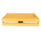 Rolling Toy Storage Bin Toy Storage Organizer Bin with Lid Wheels Children Building Blocks Organizer Orange