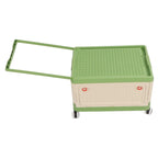 Rolling Toy Storage Bin Toy Storage Organizer Bin with Lid Wheels Children Building Blocks Organizer Green