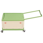 Rolling Toy Storage Bin Toy Storage Organizer Bin with Lid Wheels Children Building Blocks Organizer Green