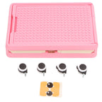 Rolling Toy Storage Bin Toy Storage Organizer Bin with Lid Wheels Children Building Blocks Organizer Pink