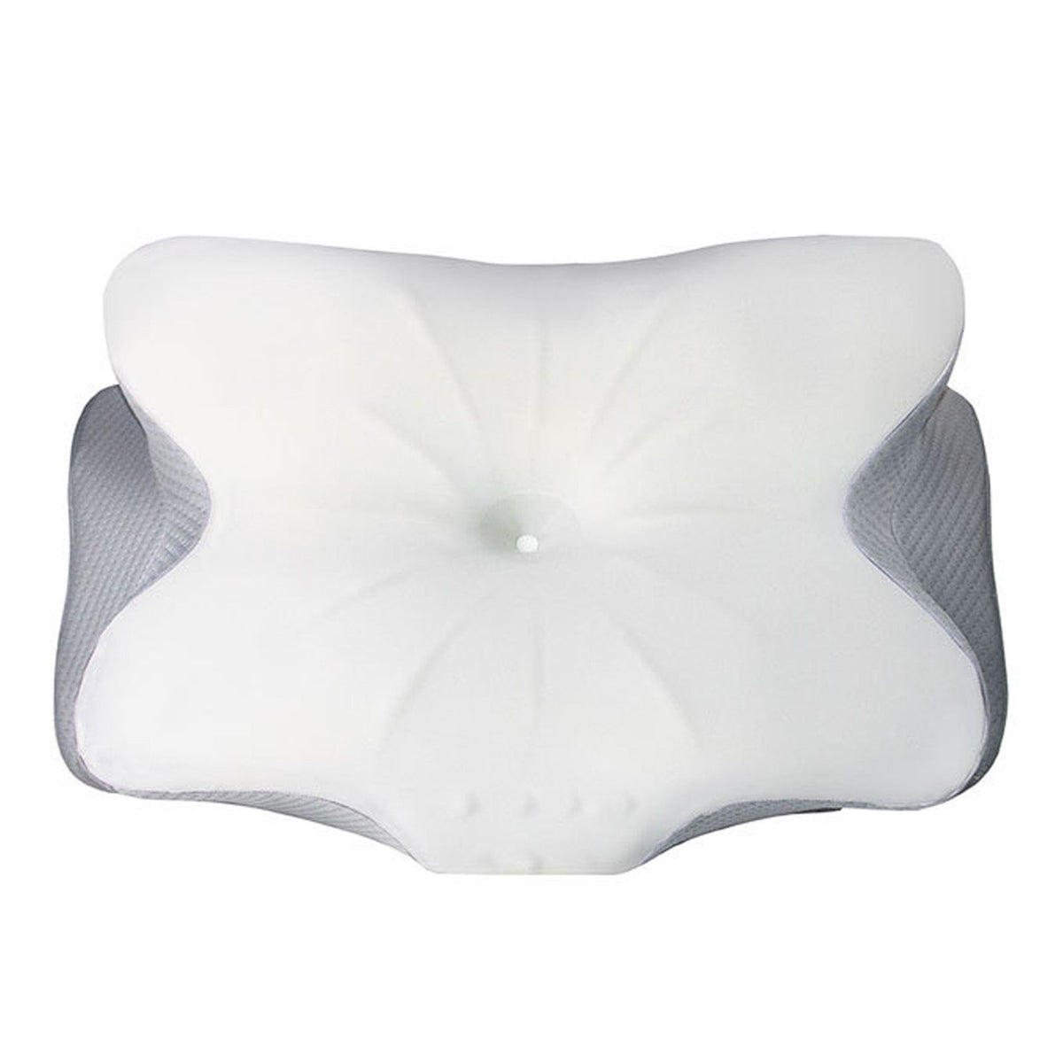 Cervical Pillow Memory Foam Soft Breathable Ergonomic Thickened Ice Silk Neck Support Pillow for Adults Sleeping White Gray Dot Jacquard