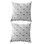 Ghost Pillow Case Comfort Decorative Soft Plush Throw Pillow Cover for Living Room Sofa Decor 2PCS
