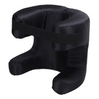 Face Pillow Silk Fabric Memory Foam Soft Cushioning Ergonomic Beauty Pillow for Back Sleep Black