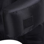 Face Pillow Silk Fabric Memory Foam Soft Cushioning Ergonomic Beauty Pillow for Back Sleep Black