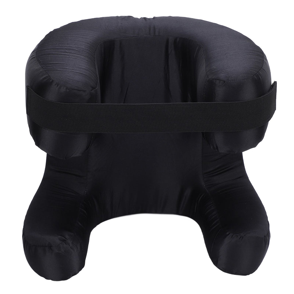 Face Pillow Silk Fabric Memory Foam Soft Cushioning Ergonomic Beauty Pillow for Back Sleep Black