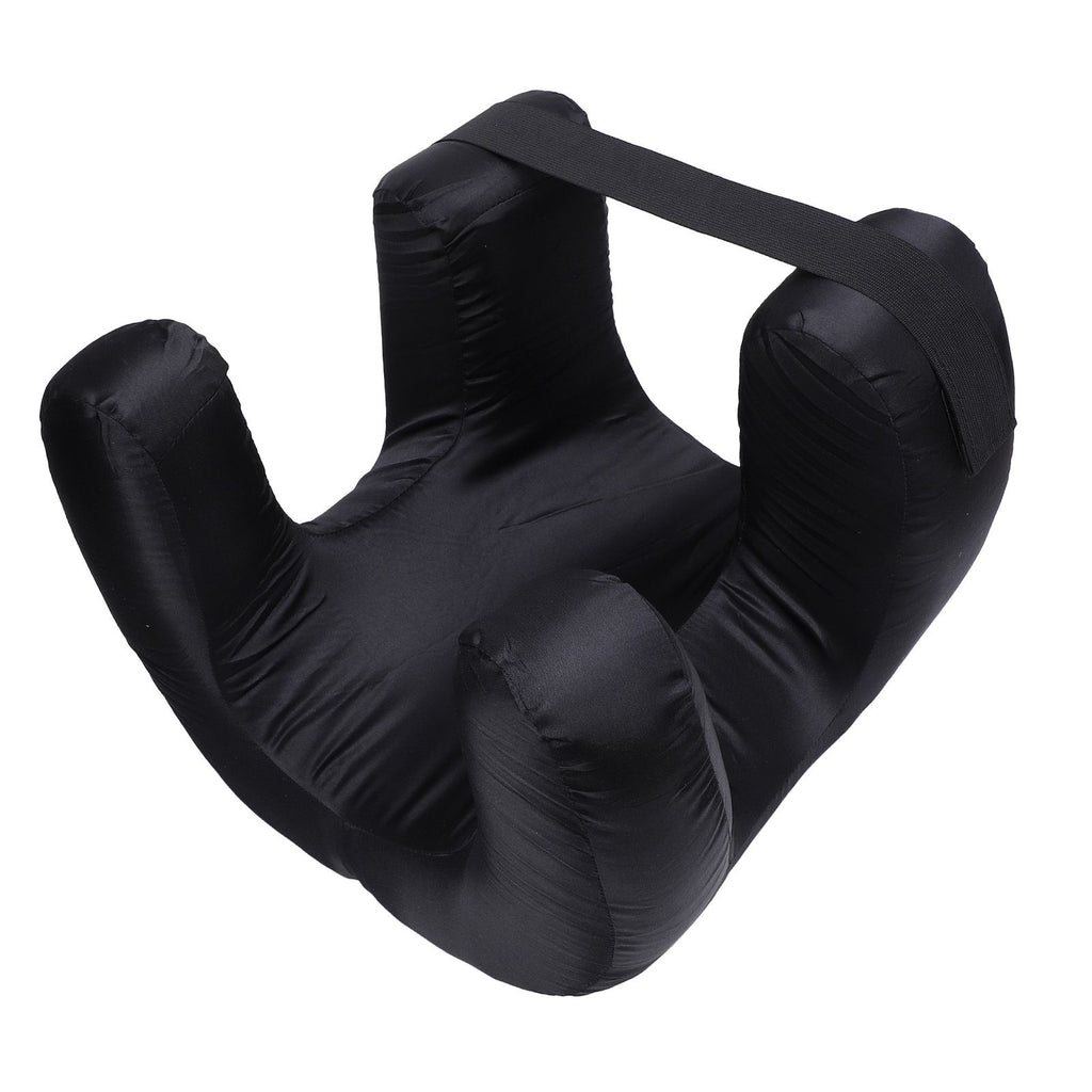 Face Pillow Silk Fabric Memory Foam Soft Cushioning Ergonomic Beauty Pillow for Back Sleep Black