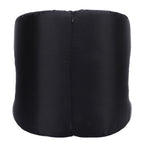 Face Pillow Silk Fabric Memory Foam Soft Cushioning Ergonomic Beauty Pillow for Back Sleep Black