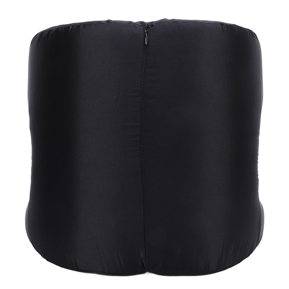 Face Pillow Silk Fabric Memory Foam Soft Cushioning Ergonomic Beauty Pillow for Back Sleep Black