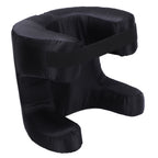 Face Pillow Silk Fabric Memory Foam Soft Cushioning Ergonomic Beauty Pillow for Back Sleep Black