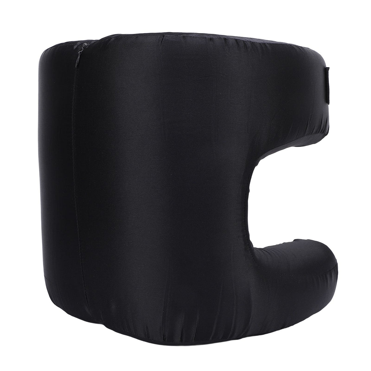 Face Pillow Silk Fabric Memory Foam Soft Cushioning Ergonomic Beauty Pillow for Back Sleep Black