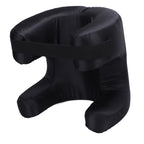 Face Pillow Silk Fabric Memory Foam Soft Cushioning Ergonomic Beauty Pillow for Back Sleep Black