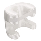 Face Pillow Silk Fabric Memory Foam Soft Cushioning Ergonomic Beauty Pillow for Back Sleep White