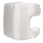 Face Pillow Silk Fabric Memory Foam Soft Cushioning Ergonomic Beauty Pillow for Back Sleep White