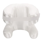 Face Pillow Silk Fabric Memory Foam Soft Cushioning Ergonomic Beauty Pillow for Back Sleep White