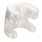 Face Pillow Silk Fabric Memory Foam Soft Cushioning Ergonomic Beauty Pillow for Back Sleep White