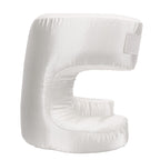 Face Pillow Silk Fabric Memory Foam Soft Cushioning Ergonomic Beauty Pillow for Back Sleep White