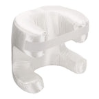 Face Pillow Silk Fabric Memory Foam Soft Cushioning Ergonomic Beauty Pillow for Back Sleep White