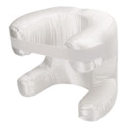 Face Pillow Silk Fabric Memory Foam Soft Cushioning Ergonomic Beauty Pillow for Back Sleep White