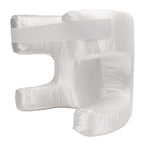 Face Pillow Silk Fabric Memory Foam Soft Cushioning Ergonomic Beauty Pillow for Back Sleep White