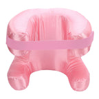 Face Pillow Silk Fabric Memory Foam Soft Cushioning Ergonomic Beauty Pillow for Back Sleep Roseate
