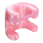 Face Pillow Silk Fabric Memory Foam Soft Cushioning Ergonomic Beauty Pillow for Back Sleep Roseate