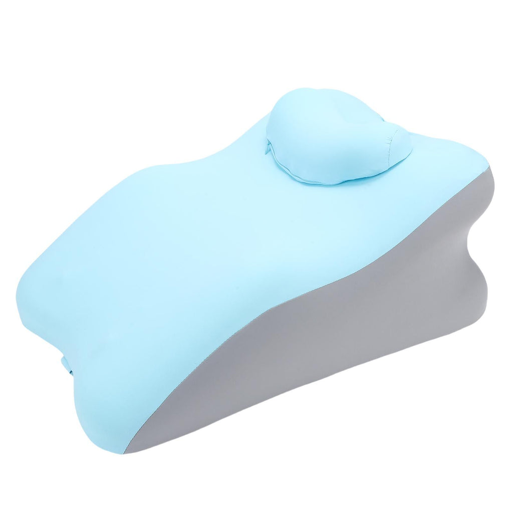 Reading Pillow for Bed Back Support Pillow Multifunctional Sitting Lying Memory Foam Pillow for Abdomen Lumbar Back Blue