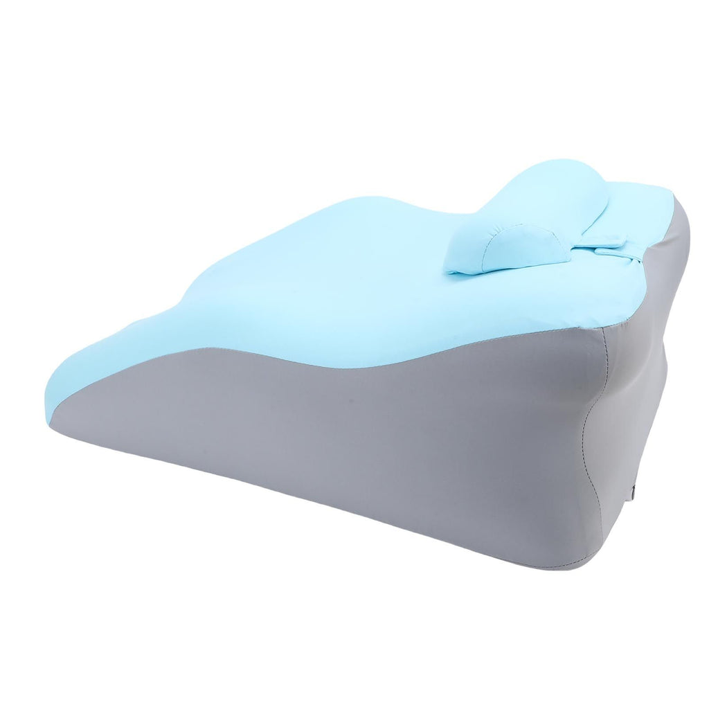 Reading Pillow for Bed Back Support Pillow Multifunctional Sitting Lying Memory Foam Pillow for Abdomen Lumbar Back Blue