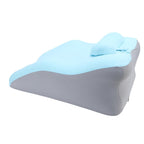 Reading Pillow for Bed Back Support Pillow Multifunctional Sitting Lying Memory Foam Pillow for Abdomen Lumbar Back Blue