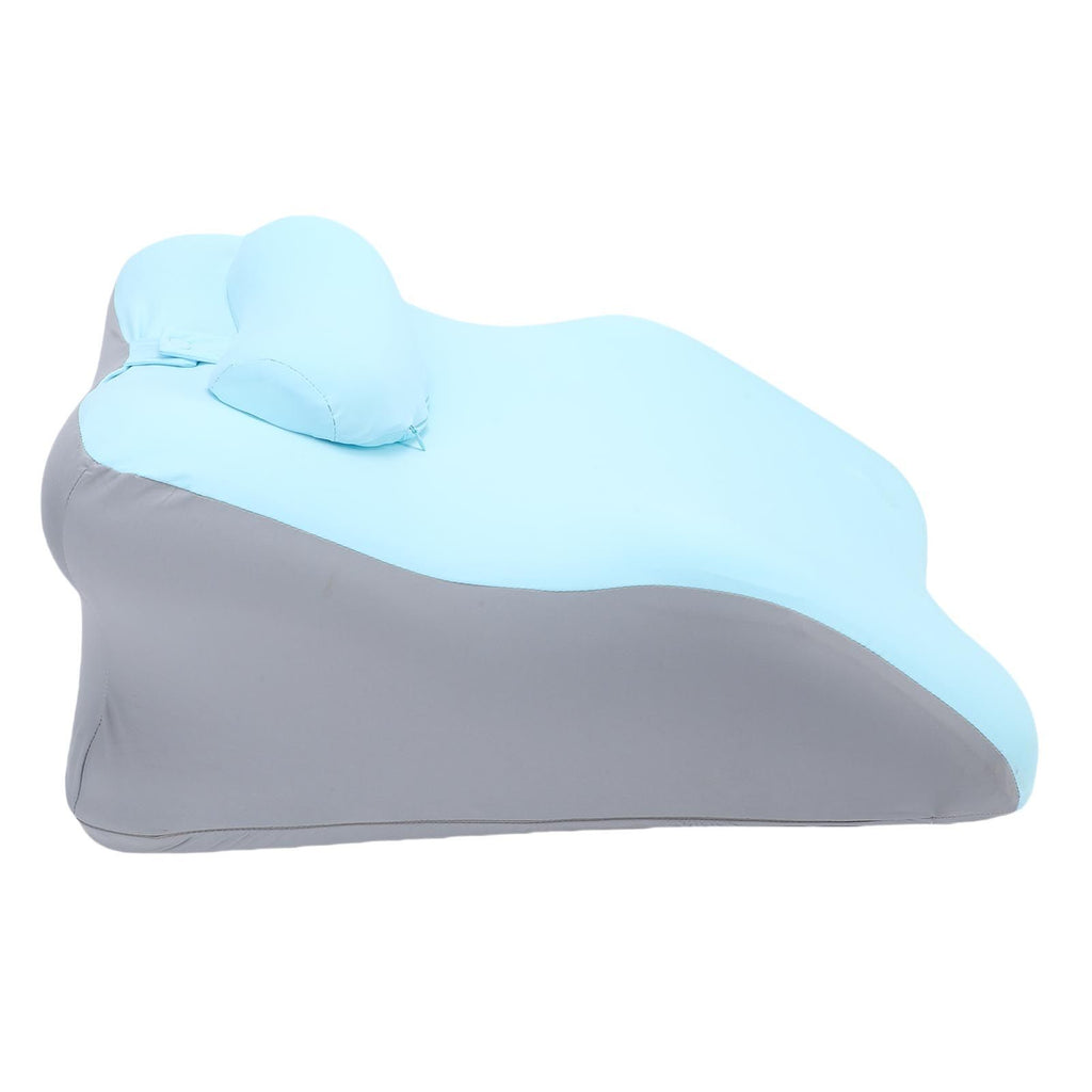 Reading Pillow for Bed Back Support Pillow Multifunctional Sitting Lying Memory Foam Pillow for Abdomen Lumbar Back Blue