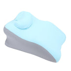 Reading Pillow for Bed Back Support Pillow Multifunctional Sitting Lying Memory Foam Pillow for Abdomen Lumbar Back Blue