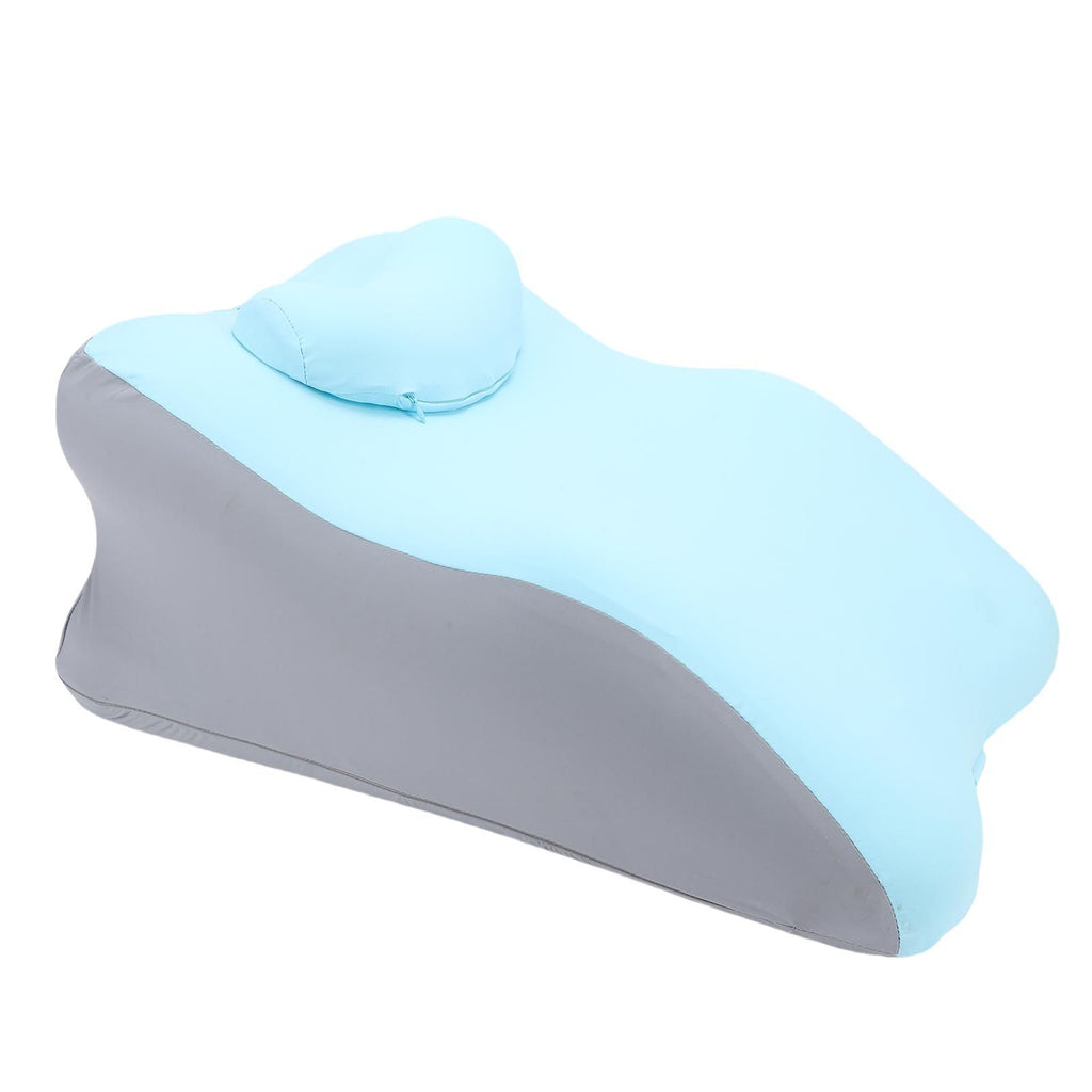 Reading Pillow for Bed Back Support Pillow Multifunctional Sitting Lying Memory Foam Pillow for Abdomen Lumbar Back Blue