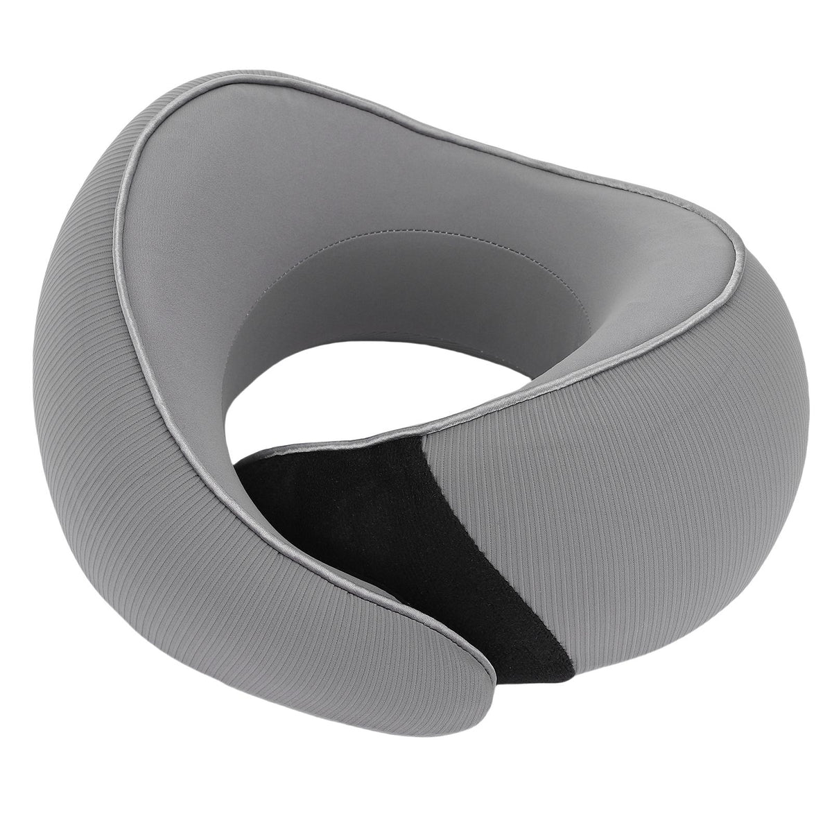 Heating Travel Pillow for Airplanes Memory Foam Slow Rebound Portable USB Neck Wrap Pillow with Storage Bag for Sleeping Car Dark Gray 26x24x14cm/10.2x9.4x5.5in