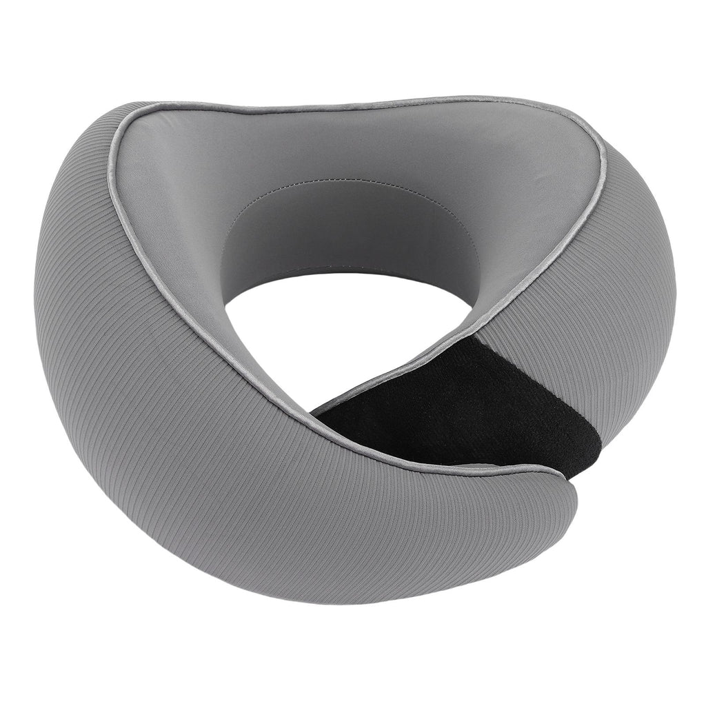 Heating Travel Pillow for Airplanes Memory Foam Slow Rebound Portable USB Neck Wrap Pillow with Storage Bag for Sleeping Car Dark Gray 26x24x14cm/10.2x9.4x5.5in