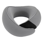 Heating Travel Pillow for Airplanes Memory Foam Slow Rebound Portable USB Neck Wrap Pillow with Storage Bag for Sleeping Car Dark Gray 26x24x14cm/10.2x9.4x5.5in