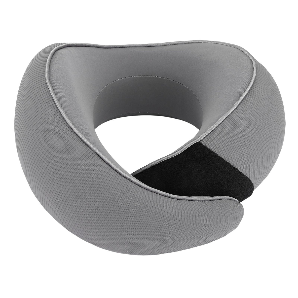 Heating Travel Pillow for Airplanes Memory Foam Slow Rebound Portable USB Neck Wrap Pillow with Storage Bag for Sleeping Car Dark Gray 26x24x14cm/10.2x9.4x5.5in