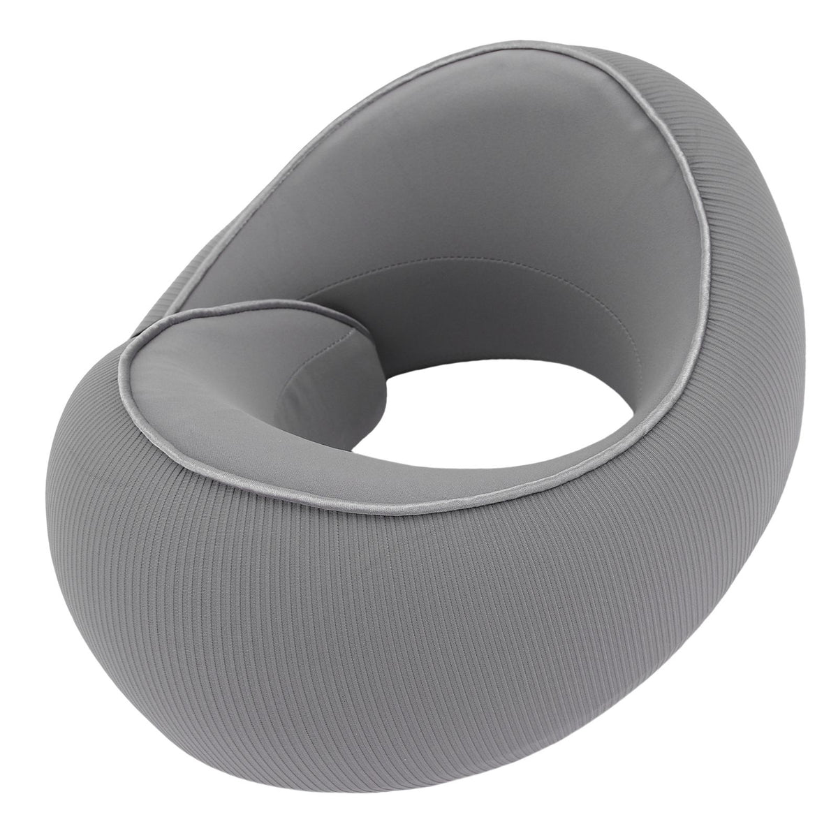 Heating Travel Pillow for Airplanes Memory Foam Slow Rebound Portable USB Neck Wrap Pillow with Storage Bag for Sleeping Car Dark Gray 26x24x14cm/10.2x9.4x5.5in