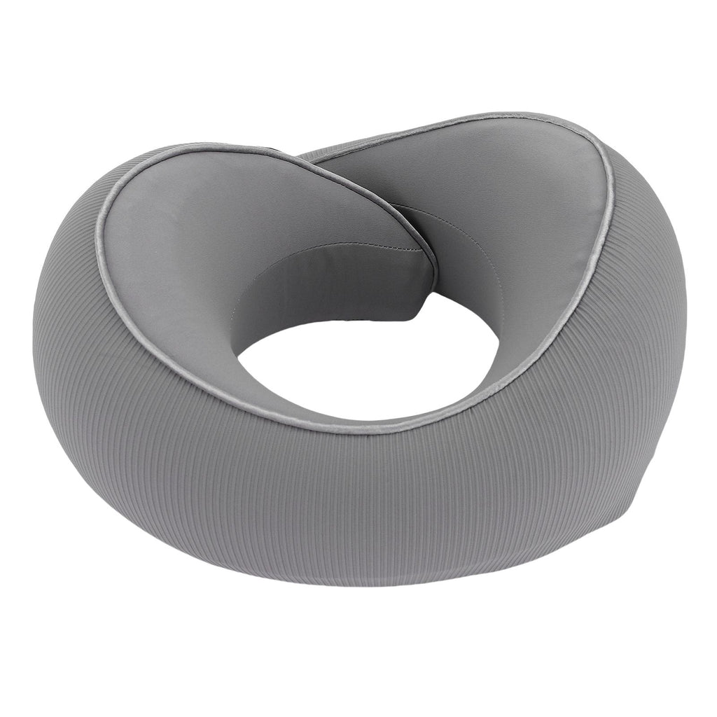 Heating Travel Pillow for Airplanes Memory Foam Slow Rebound Portable USB Neck Wrap Pillow with Storage Bag for Sleeping Car Dark Gray 26x24x14cm/10.2x9.4x5.5in