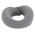 Heating Travel Pillow for Airplanes Memory Foam Slow Rebound Portable USB Neck Wrap Pillow with Storage Bag for Sleeping Car Dark Gray 26x24x14cm/10.2x9.4x5.5in