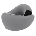 Heating Travel Pillow for Airplanes Memory Foam Slow Rebound Portable USB Neck Wrap Pillow with Storage Bag for Sleeping Car Dark Gray 26x24x14cm/10.2x9.4x5.5in